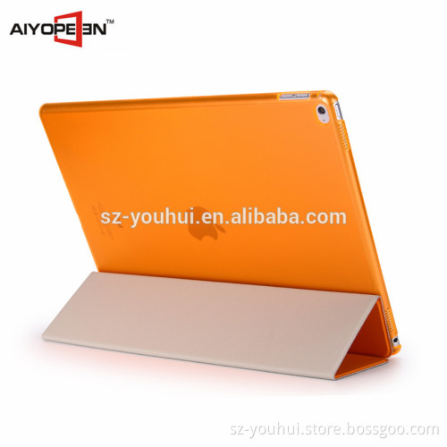 Hot sales PU+PC material stand cover for ipad pro 12.9 inch with smart cover auto sleep conjoined Case